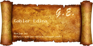 Gabler Edina névjegykártya